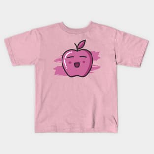 Cute Pink Apple Kids T-Shirt